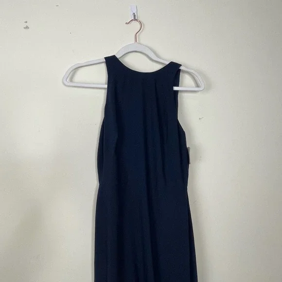 Dessy Collection Vivian Diamond Blue Midnight Bow-Back Trumpet Gown NWT Size 2 R - Picture 4 of 9